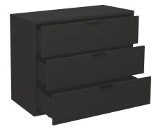 Kommode >Boulder< in Anthrazit matt Lack BG - 81x67x45cm (BxHxT)