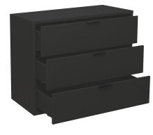 Kommode >Boulder< in Anthrazit matt Lack BG - 81x67x45cm (BxHxT)
