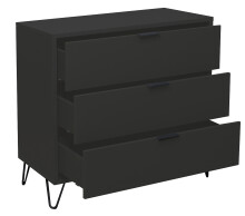 Kommode >Boulder< in Anthrazit matt Lack DB - 81x82x45cm (BxHxT)