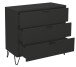 Kommode >Boulder< in Anthrazit matt Lack DB - 81x82x45cm (BxHxT)
