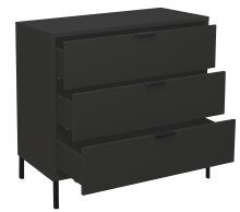 Kommode >Boulder< in Anthrazit matt Lack QF - 81x82x45cm (BxHxT)