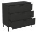 Kommode >Boulder< in Anthrazit matt Lack QF - 81x82x45cm (BxHxT)