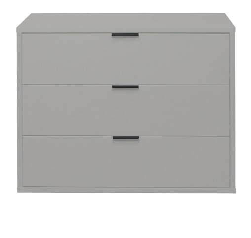 Kommode >Boulder< in Kreidegrau matt Lack BG - 81x67x45cm (BxHxT)