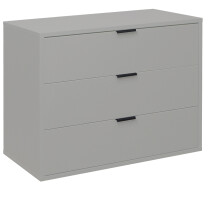 Kommode >Boulder< in Kreidegrau matt Lack BG - 81x67x45cm (BxHxT)