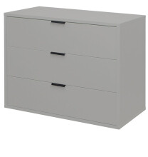 Kommode >Boulder< in Kreidegrau matt Lack BG - 81x67x45cm (BxHxT)