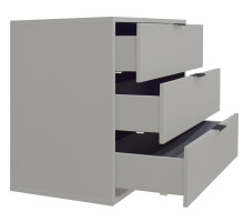 Kommode >Boulder< in Kreidegrau matt Lack BG - 81x67x45cm (BxHxT)