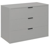 Kommode >Boulder< in Kreidegrau matt Lack BG - 81x67x45cm (BxHxT)