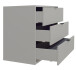 Kommode >Boulder< in Kreidegrau matt Lack BG - 81x67x45cm (BxHxT)