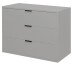 Kommode >Boulder< in Kreidegrau matt Lack BG - 81x67x45cm (BxHxT)