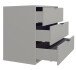 Kommode >Boulder< in Kreidegrau matt Lack BG - 81x67x45cm (BxHxT)