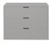 Kommode >Boulder< in Kreidegrau matt Lack BG - 81x67x45cm (BxHxT)