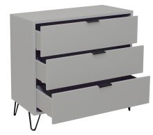 Kommode >Boulder< in Kreidegrau matt Lack DB - 81x82x45cm (BxHxT)