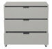 Kommode >Boulder< in Kreidegrau matt Lack DB - 81x82x45cm (BxHxT)