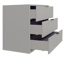 Kommode >Boulder< in Kreidegrau matt Lack QF - 81x82x45cm (BxHxT)