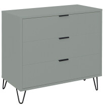Kommode >Boulder< in Pine Green matt Lack DB - 81x82x45cm (BxHxT)