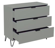 Kommode >Boulder< in Pine Green matt Lack DB - 81x82x45cm (BxHxT)