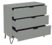 Kommode >Boulder< in Pine Green matt Lack DB - 81x82x45cm (BxHxT)