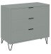 Kommode >Boulder< in Pine Green matt Lack DB - 81x82x45cm (BxHxT)
