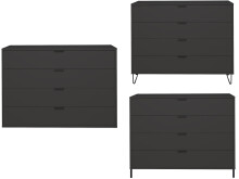 Kommode >Boulder< in Anthrazit matt Lack -...