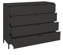 Kommode >Boulder< in Anthrazit matt Lack - 119xx45cm (BxHxT)