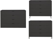 Kommode >Boulder< in Anthrazit matt Lack -...