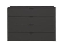 Kommode >Boulder< in Anthrazit matt Lack -...