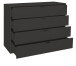 Kommode >Boulder< in Anthrazit matt Lack - 119xx45cm (BxHxT)