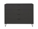 Kommode >Boulder< in Anthrazit matt Lack - 119xx45cm (BxHxT)