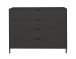 Kommode >Boulder< in Anthrazit matt Lack - 119xx45cm (BxHxT)