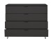 Kommode >Boulder< in Anthrazit matt Lack - 119xx45cm (BxHxT)