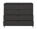 Kommode >Boulder< in Anthrazit matt Lack - 119xx45cm (BxHxT)