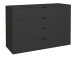 Kommode >Boulder< in Anthrazit matt Lack - 119xx45cm (BxHxT)