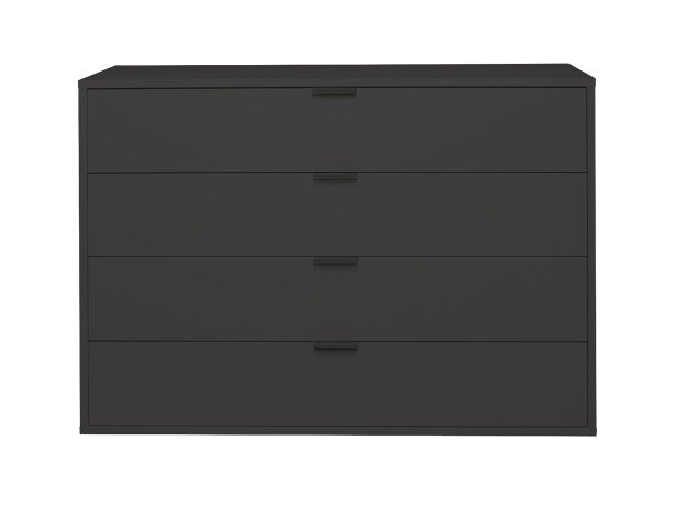 Kommode >Boulder< in Anthrazit matt Lack BG - 119x87x45cm (BxHxT)