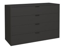 Kommode >Boulder< in Anthrazit matt Lack BG - 119x87x45cm (BxHxT)