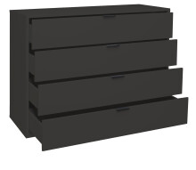 Kommode >Boulder< in Anthrazit matt Lack BG - 119x87x45cm (BxHxT)