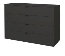 Kommode >Boulder< in Anthrazit matt Lack BG - 119x87x45cm (BxHxT)