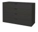 Kommode >Boulder< in Anthrazit matt Lack BG - 119x87x45cm (BxHxT)