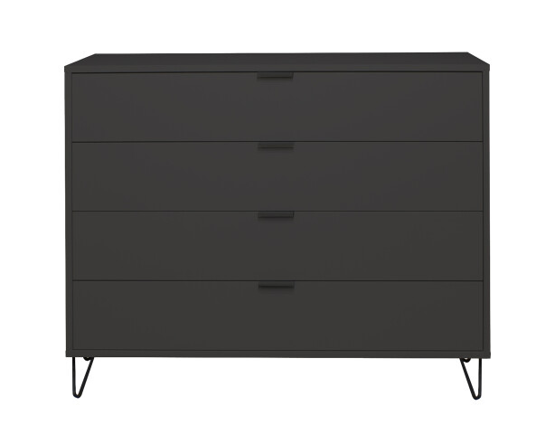 Kommode >Boulder< in Anthrazit matt Lack DB - 119x102x45cm (BxHxT)
