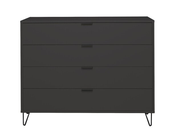 Kommode >Boulder< in Anthrazit matt Lack DB - 119x102x45cm (BxHxT)
