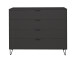 Kommode >Boulder< in Anthrazit matt Lack DB - 119x102x45cm (BxHxT)