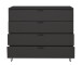 Kommode >Boulder< in Anthrazit matt Lack DB - 119x102x45cm (BxHxT)