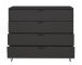 Kommode >Boulder< in Anthrazit matt Lack DB - 119x102x45cm (BxHxT)