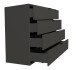 Kommode >Boulder< in Anthrazit matt Lack DB - 119x102x45cm (BxHxT)