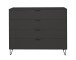 Kommode >Boulder< in Anthrazit matt Lack DB - 119x102x45cm (BxHxT)