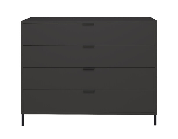 Kommode >Boulder< in Anthrazit matt Lack QF - 119x102x45cm (BxHxT)