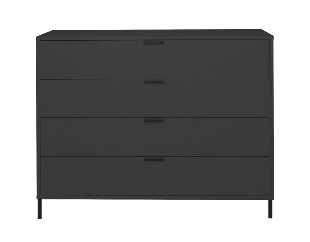 Kommode >Boulder< in Anthrazit matt Lack QF - 119x102x45cm (BxHxT)