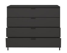 Kommode >Boulder< in Anthrazit matt Lack QF - 119x102x45cm (BxHxT)