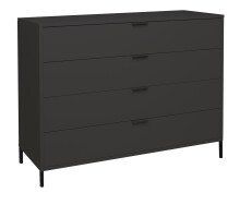 Kommode >Boulder< in Anthrazit matt Lack QF - 119x102x45cm (BxHxT)