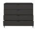 Kommode >Boulder< in Anthrazit matt Lack QF - 119x102x45cm (BxHxT)