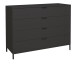 Kommode >Boulder< in Anthrazit matt Lack QF - 119x102x45cm (BxHxT)